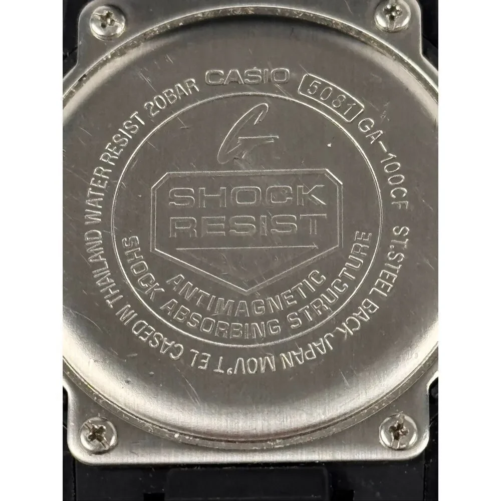 CASIO G-SHOCK GA-100CF-1A9 Camouflage Black Analog Digital Watch